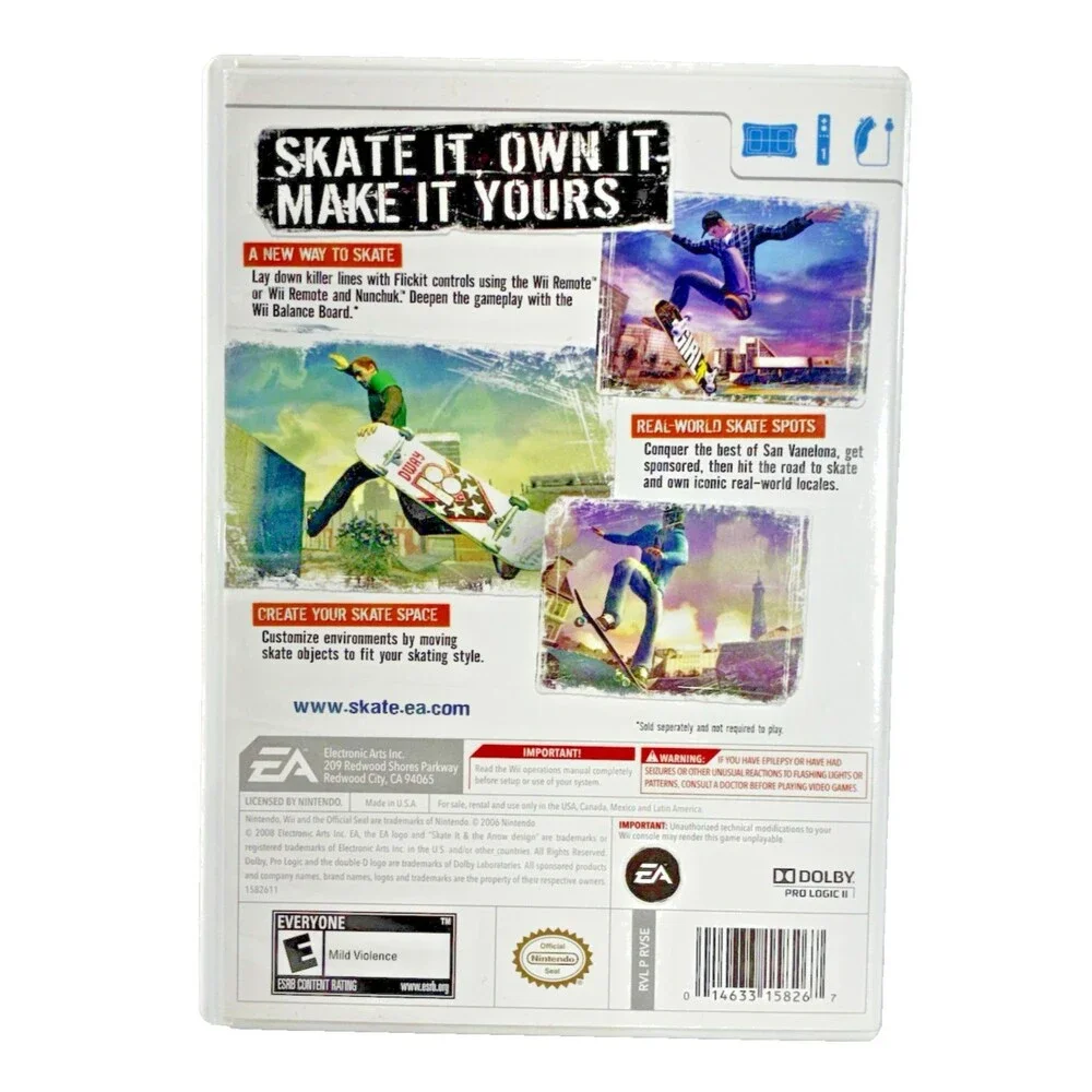 Skate It Nintendo Wii 2006 EA Complete with Manual Tested